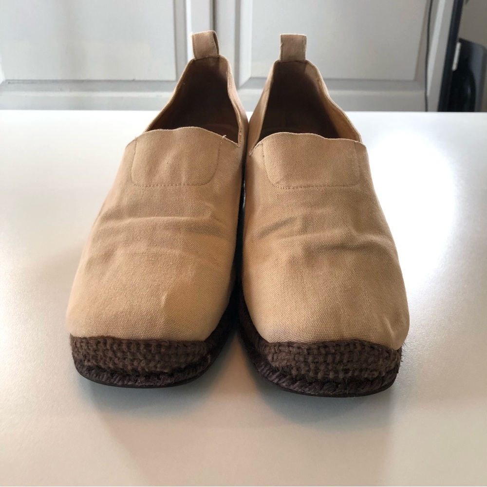 Vintage Yves Saint Laurent Canvas Espadrille Wedge Slip-On Shoes EU 40 US 9 - Picture 5 of 16